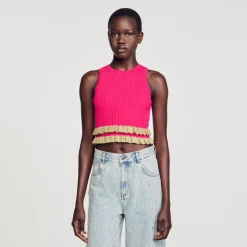 Sandro Paris Jerseys & Cárdigans<Jersey Con Volantes