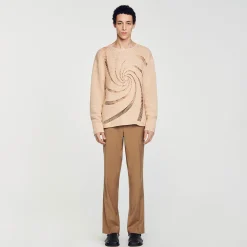 Sandro Paris Jerséis & Chalecos<Jersey De Algodon De Croche En Espiral