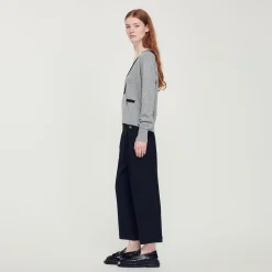 Sandro Paris Jerseys & Cárdigans<Jersey De Gran Cuello En V En Contraste