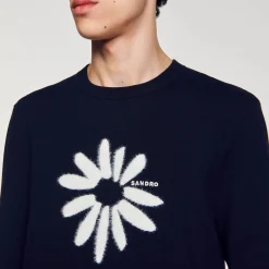 Sandro Paris Jerséis & Chalecos<Jersey De Jacquard Con Flor