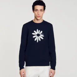 Sandro Paris Jerséis & Chalecos<Jersey De Jacquard Con Flor