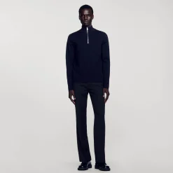 Sandro Paris Jerséis & Chalecos<Jersey De Lana Con Cuello Con Cremallera