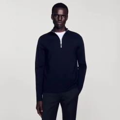 Sandro Paris Jerséis & Chalecos<Jersey De Lana Con Cuello Con Cremallera