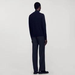 Sandro Paris Jerséis & Chalecos<Jersey De Lana Con Cuello Con Cremallera