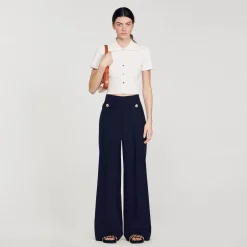 Sandro Paris Jerseys & Cárdigans<Jersey De Punto Con Cuello De Chaqueta