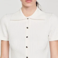 Sandro Paris Jerseys & Cárdigans<Jersey De Punto Con Cuello De Chaqueta