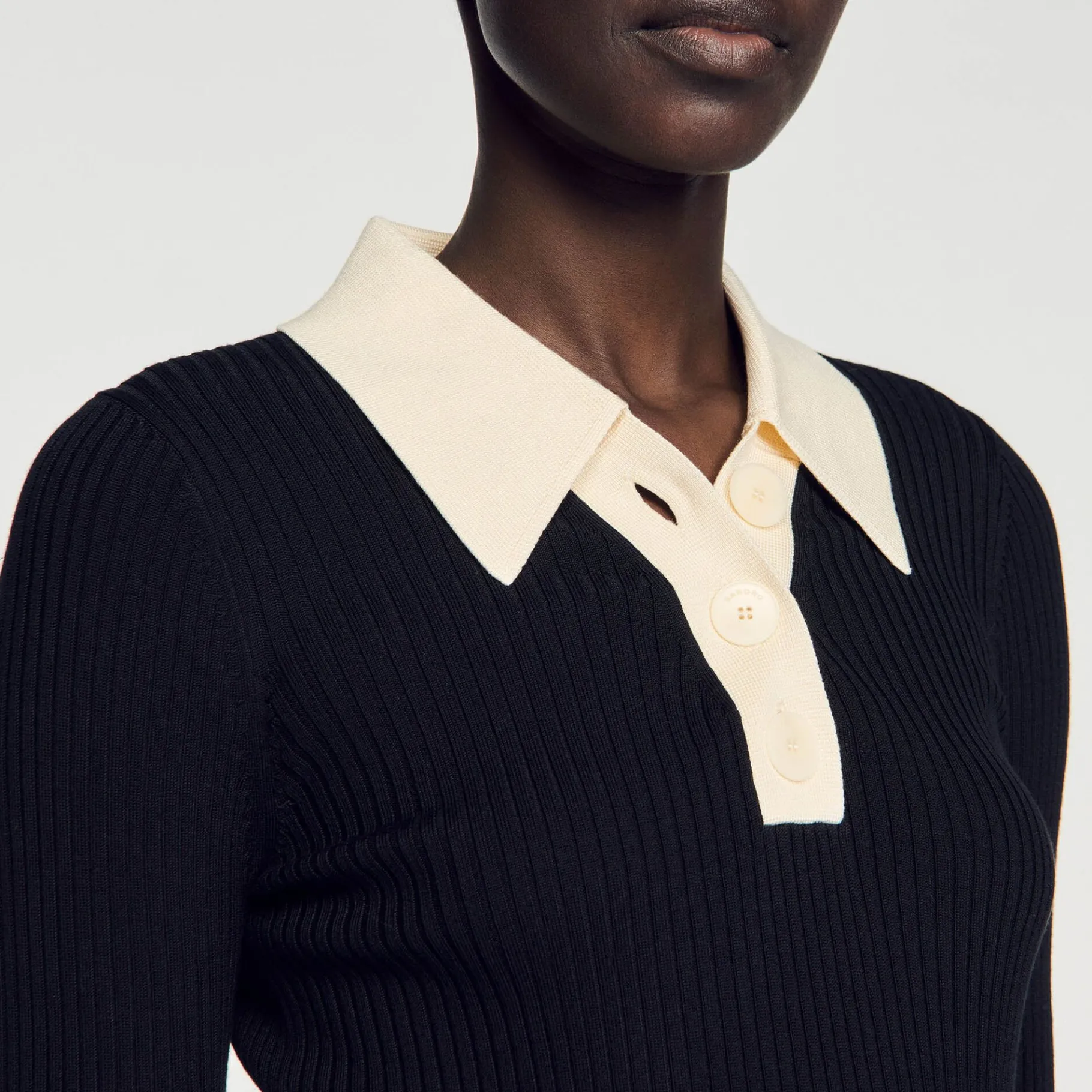 Sandro Paris Jerseys & Cárdigans<Jersey Tipo Polo De Punto