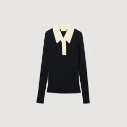 Sandro Paris Jerseys & Cárdigans<Jersey Tipo Polo De Punto