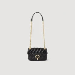Sandro Paris Bolsos De Hombro<Minibolso Yza De Cuero Liso