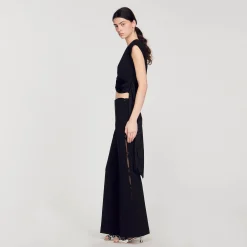 Sandro Paris Conjuntos<Pantalon Acampanado Calado En El Lateral