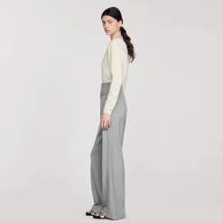 Sandro Paris Trajes<Pantalon Acampanado De Talle Alto
