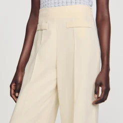 Sandro Paris Trajes<Pantalon Ancho Con Pinzas