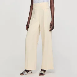 Sandro Paris Trajes<Pantalon Ancho Con Pinzas