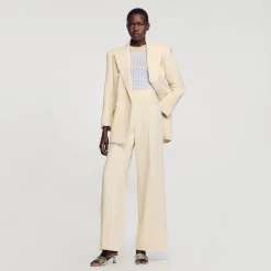 Sandro Paris Trajes<Pantalon Ancho Con Pinzas