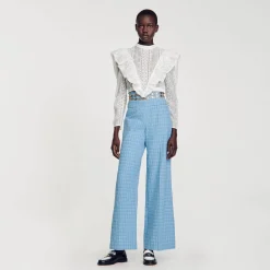 Sandro Paris Trajes<Pantalon Ancho De Tweed