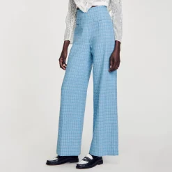 Sandro Paris Trajes<Pantalon Ancho De Tweed