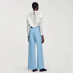 Sandro Paris Trajes<Pantalon Ancho De Tweed