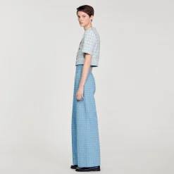 Sandro Paris Trajes<Pantalon Ancho De Tweed