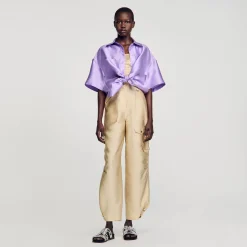 Sandro Paris Conjuntos<Pantalon Cargo Satinado