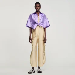 Sandro Paris Conjuntos<Pantalon Cargo Satinado