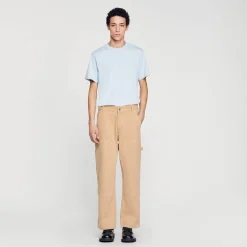 Sandro Paris Vaqueros<Pantalon Carpintero De Lona De Algodon