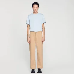 Sandro Paris Vaqueros<Pantalon Carpintero De Lona De Algodon