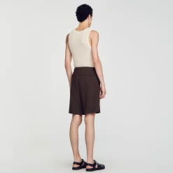 Sandro Paris Pantalones & Bermudas<Pantalon Corto Ancho