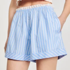 Sandro Paris Conjuntos<Pantalon Corto Ancho De Algodon