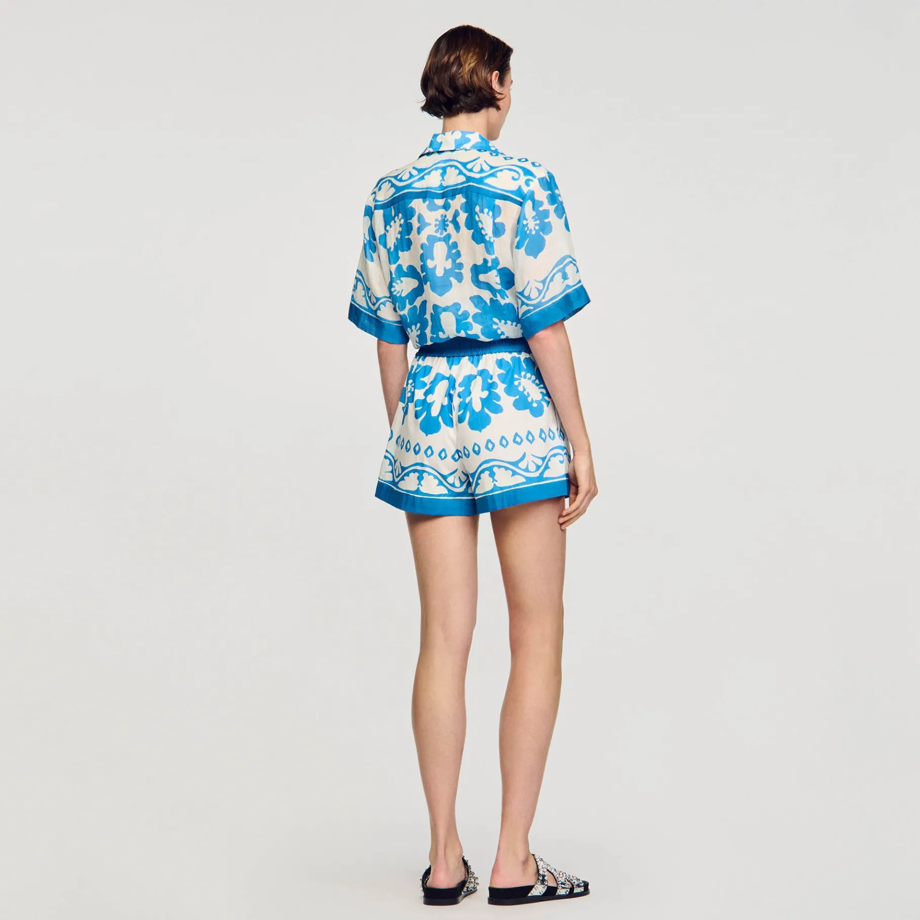 Sandro Paris Faldas & Shorts<Pantalon Corto Ancho Y Estampado