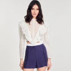 Sandro Paris Conjuntos<Pantalon Corto De Rayas