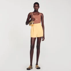 Sandro Paris Trajes<Pantalon Corto Recto