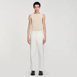 Sandro Paris Pantalones & Bermudas<Pantalon De Lino Y Algodon