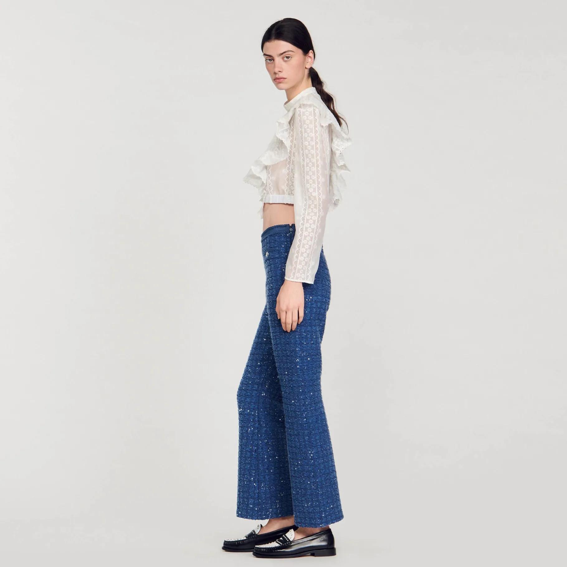 Sandro Paris Conjuntos<Pantalon De Punto De Fantasia