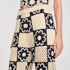 Sandro Paris Pantalones<Pantalon De Punto De Ganchillo