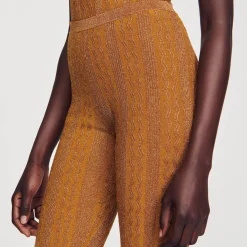 Sandro Paris Conjuntos<Pantalon De Punto Metalizado
