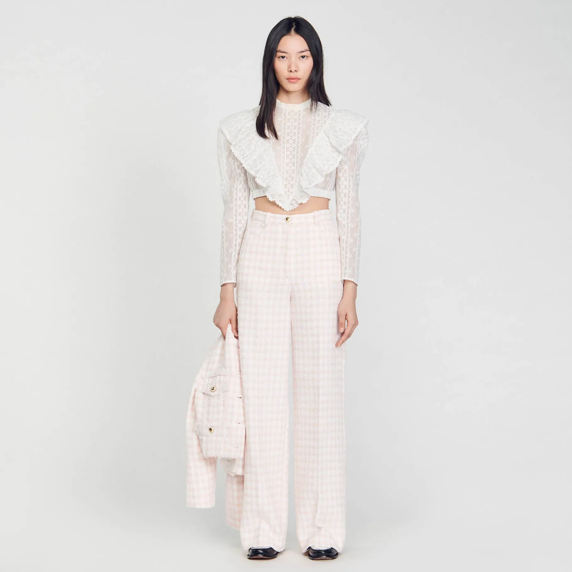 Sandro Paris Trajes<Pantalon De Sarga