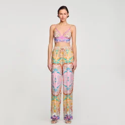 Sandro Paris Pantalones<Pantalon Fluido Estampado