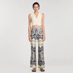 Sandro Paris Conjuntos<Pantalon Fluido Estampado