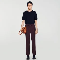 Sandro Paris Pantalones & Bermudas<Pantalon Recto Elastico