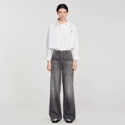 Sandro Paris Vaqueros<Pantalon Vaquero Destenido Acampanado