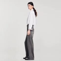 Sandro Paris Vaqueros<Pantalon Vaquero Destenido Acampanado