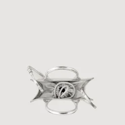 Sandro Paris Bolsos Tote<Pequeno Bolso Kasbah De Cuero Metalizado