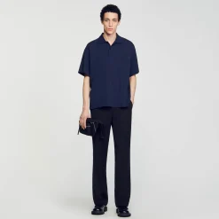 Sandro Paris Camisetas & Polos<Polo De Algodon Con Flor