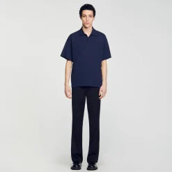 Sandro Paris Camisetas & Polos<Polo De Algodon Con Flor