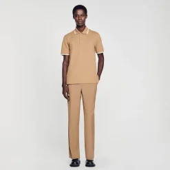 Sandro Paris Camisetas & Polos<Polo De Pique De Algodon