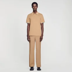 Sandro Paris Camisetas & Polos<Polo De Pique De Algodon