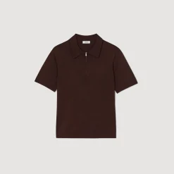 Sandro Paris Camisetas & Polos<Polo De Punto Con Cuello Con Cremallera