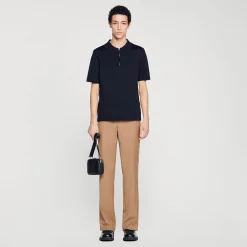 Sandro Paris Camisetas & Polos<Polo De Punto Con Cuello Con Cremallera