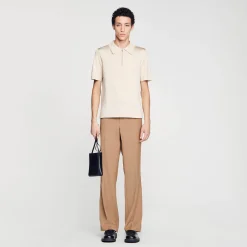 Sandro Paris Camisetas & Polos<Polo De Punto Con Cuello Con Cremallera