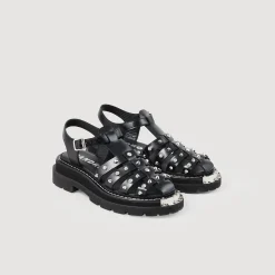 Sandro Paris Sandalias<Sandalias Olys De Piel Con Tachuelas